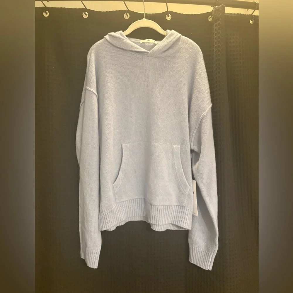ALO Yoga Wool Cashmere New Class Hoodie Medium Limited: Winter Frost NWT - Picture 5 of 9